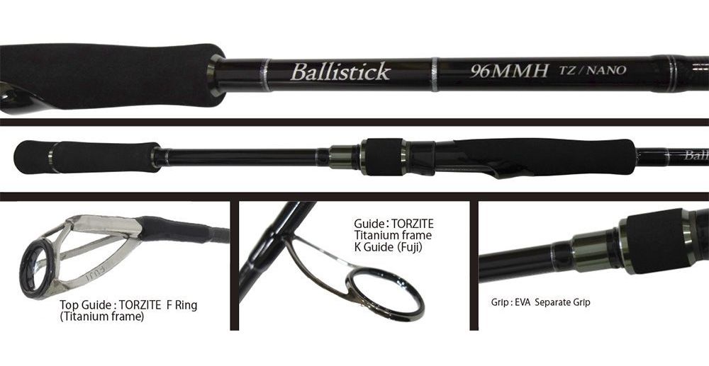 YAMAGA Blanks Ballistick 94M TZ/NANO Spinning Rod